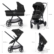 Imagine CARUCIOR KINDERKRAFT NEWLY, 4 IN 1, CLASSIC BLACK