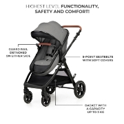 Imagine CARUCIOR KINDERKRAFT ESME, 3 IN 1, MOONLIGHT GREY