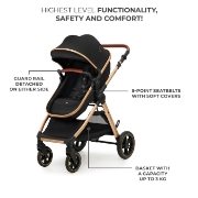 Imagine CARUCIOR KINDERKRAFT ESME, 3 IN 1, PURE BLACK