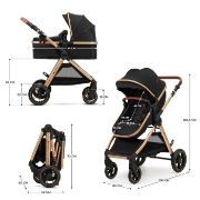 Imagine CARUCIOR KINDERKRAFT ESME, 3 IN 1, PURE BLACK