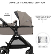 Imagine Cărucior multifuncțional Kinderkraft ESME 3 în 1, Sand Beige
