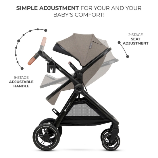 Imagine Cărucior multifuncțional Kinderkraft ESME 3 în 1, Sand Beige