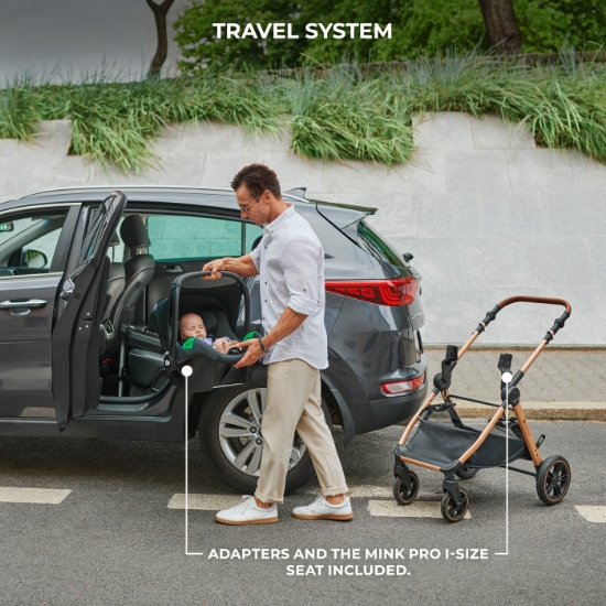 Imagine Cărucior multifuncțional Kinderkraft ESME 3 în 1, Sand Beige