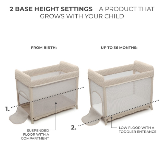 Imagine Pătuț de călătorie Kinderkraft MOON DREAM, BEIGE