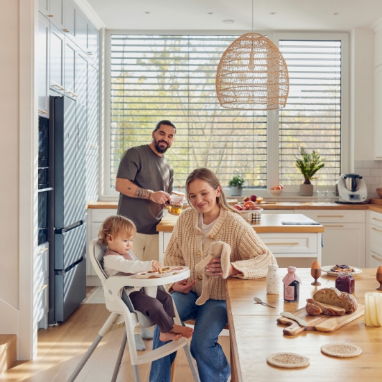 Imagine Scaun de masă Kinderkraft DINNLY, Grey