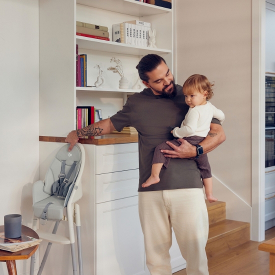 Imagine Scaun de masă Kinderkraft DINNLY, Grey