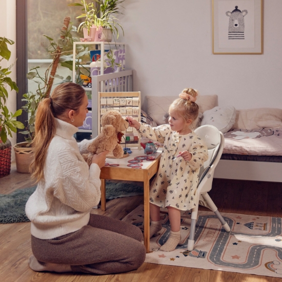 Imagine Scaun de masă Kinderkraft DINNLY, Grey