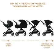 Imagine CARUCIOR KINDERKRAFT YOXI 3IN1 (MINK PRO) PURE BLACK