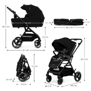 Imagine CARUCIOR KINDERKRAFT YOXI 3IN1 (MINK PRO) PURE BLACK
