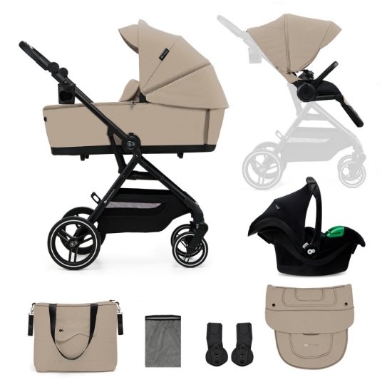 Imagine Cărucior Kinderkraft YOXI 3în1 (MINK PRO) Bej Nisip