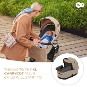 Imagine Cărucior Kinderkraft YOXI 3în1 (MINK PRO) Bej Nisip