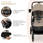 Imagine Cărucior Kinderkraft YOXI 3în1 (MINK PRO) Bej Nisip