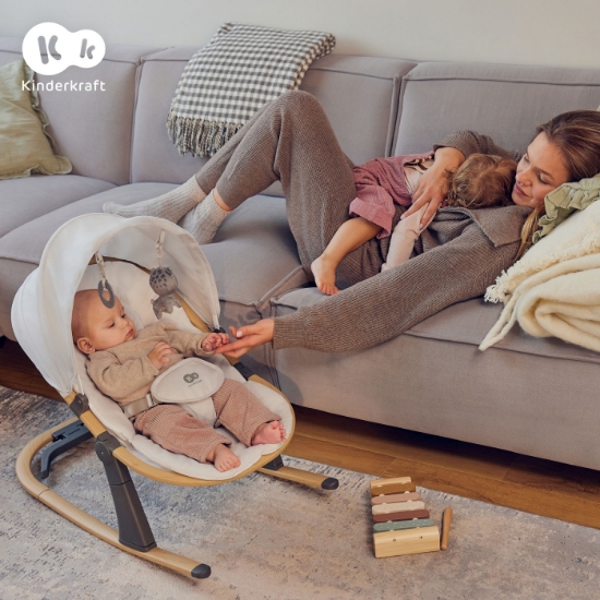 Imagine Balansoar 2 în 1 Kinderkraft ELSU – Gri deschis