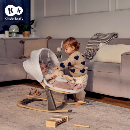 Imagine Balansoar 2 în 1 Kinderkraft ELSU – Gri deschis