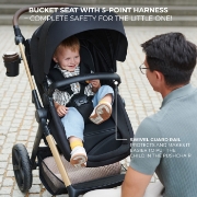 Imagine Carucior Kinderkraft MOOV 2 AIR 4 în 1 Pure Black