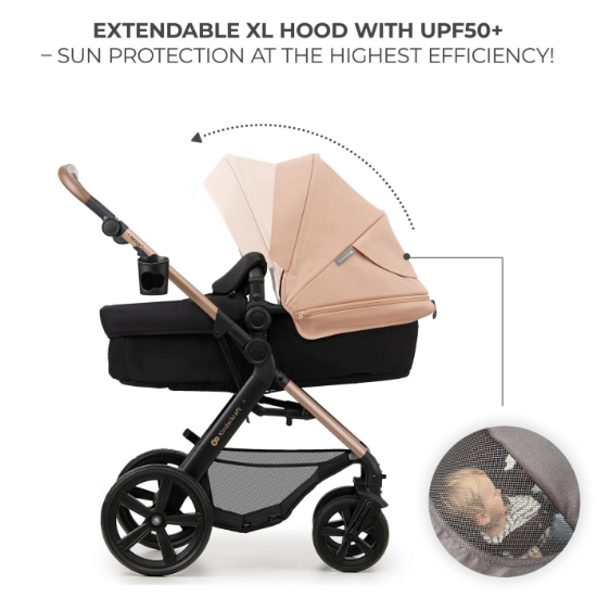 Imagine Carucior Kinderkraft MOOV 2 EVA 4 în 1 Sand Beige 
