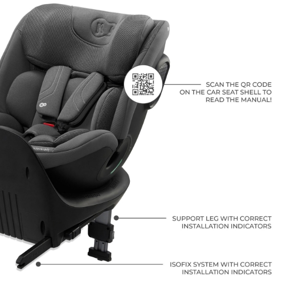 Imagine Scaun auto Kinderkraft XRIDER 2 i-Size 40–150 cm, Grey