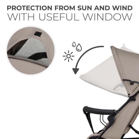 Imagine Cărucior sport Kinderkraft TIK, tip umbrelă, Stone Beige