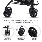 Imagine Cărucior sport Kinderkraft TIK, tip umbrelă, Stone Beige