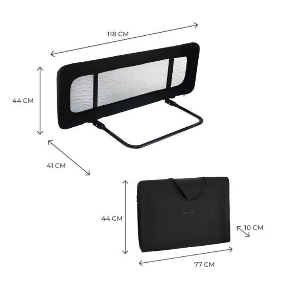 Imagine Barieră de pat Kinderkraft Guard & Dream, Black