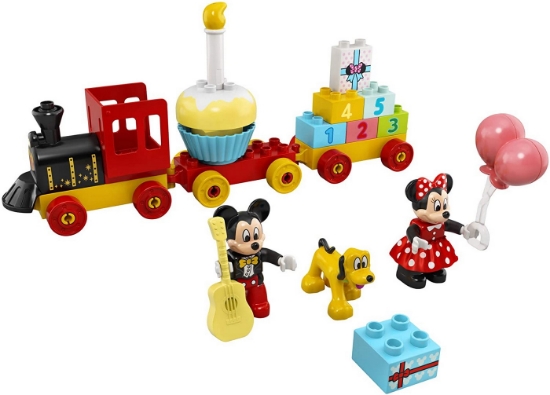Imagine LEGO DUPLO Trenul zilei aniversare Mickey și Minnie 10941