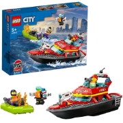 Imagine LEGO CITY BARCA DE SALVARE A POMPIERILOR 60373