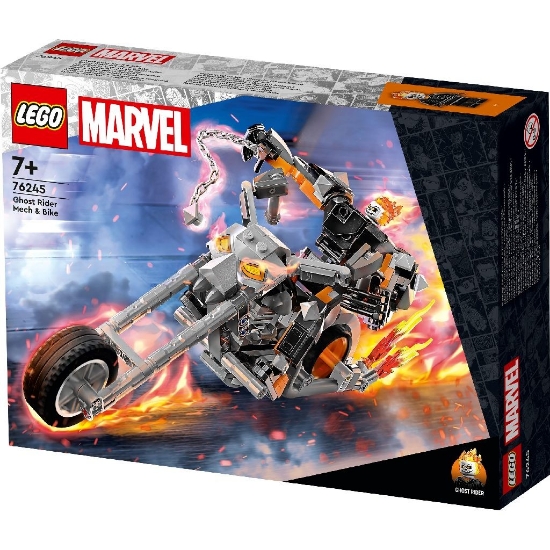 Imagine Lego Super Heroes Robot și Motocicleta Călărețul Fantomă 76245