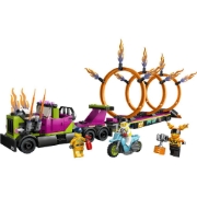 Imagine LEGO CITY CAMION DE CASCADORIE SI PROVOCAREA CERCURILOR DE FOC 60357