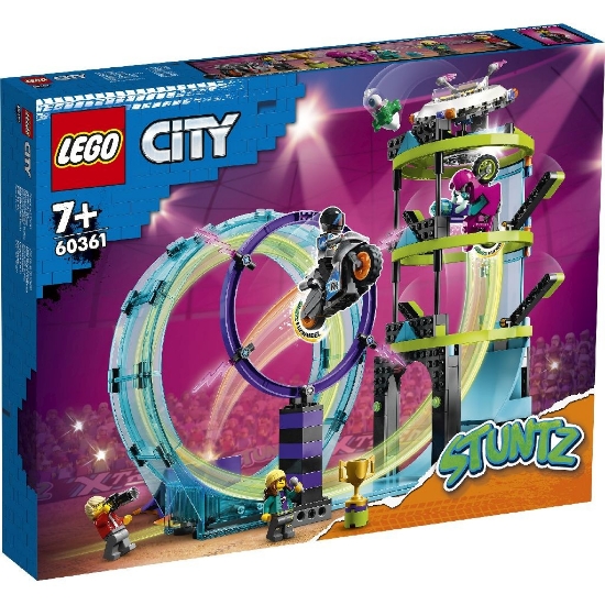 Imagine LEGO CITY PROVOCAREA SUPREMA DE CASCADORII PE MOTOCICLETA 60361