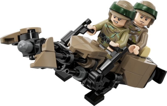 Imagine Lego Star Wars Diorama de urmărire cu speederul pe Endor 75353
