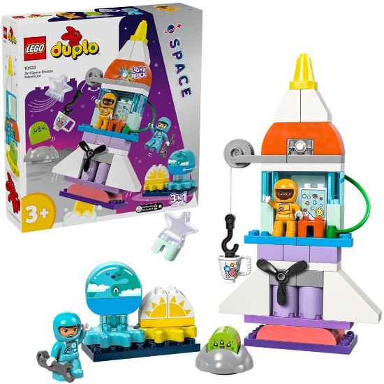 Imagine LEGO DUPLO Aventura cu naveta spațială 3 în 1 10422