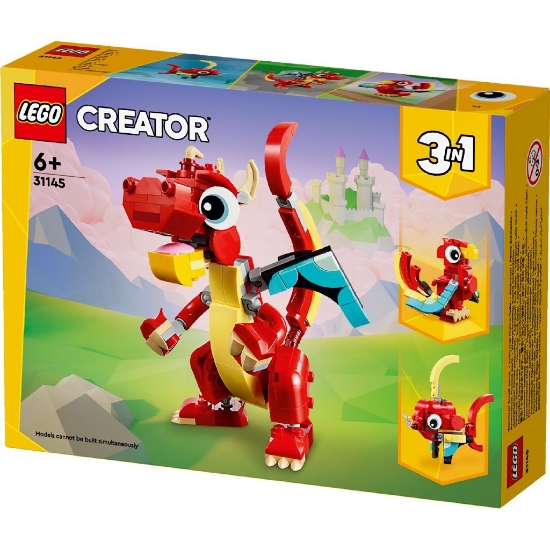 Imagine Lego Creator 3în1 Dragon roșu 31145