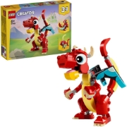 Imagine LEGO CREATOR 3IN1 DRAGON ROSU 31145
