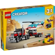Imagine LEGO CREATOR 3IN1 CAMIONETA PLATFORMA CU ELICOPTER 31146