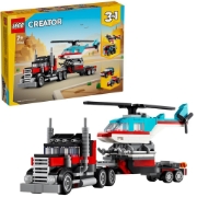 Imagine LEGO CREATOR 3IN1 CAMIONETA PLATFORMA CU ELICOPTER 31146