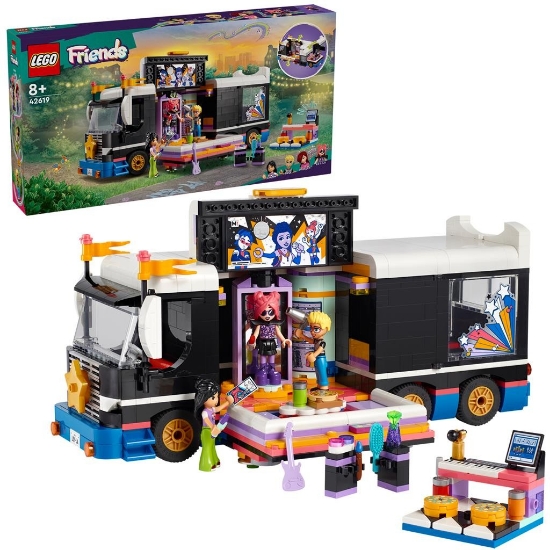 Imagine Lego Friends autocar de turneu pentru staruri pop 42619