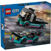 Imagine LEGO CITY MASINA DE CURSE SI CAMION TRANSPORTATOR DE MASINI 60406