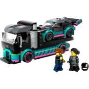 Imagine LEGO CITY MASINA DE CURSE SI CAMION TRANSPORTATOR DE MASINI 60406