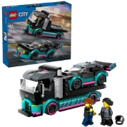 Imagine LEGO CITY MASINA DE CURSE SI CAMION TRANSPORTATOR DE MASINI 60406