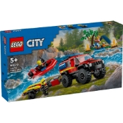 Imagine LEGO CITY CAMION 4X4 SI BARCA DE POMPIERI 60412