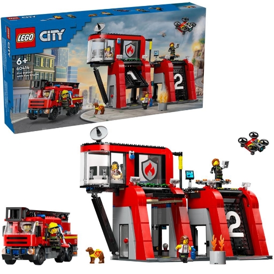 Imagine Lego City Stație și Camion de Pompieri 60414