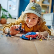 Imagine Lego Super Heroes Mașina de curse a Omului Păianjen și Venom Green Goblin 76279