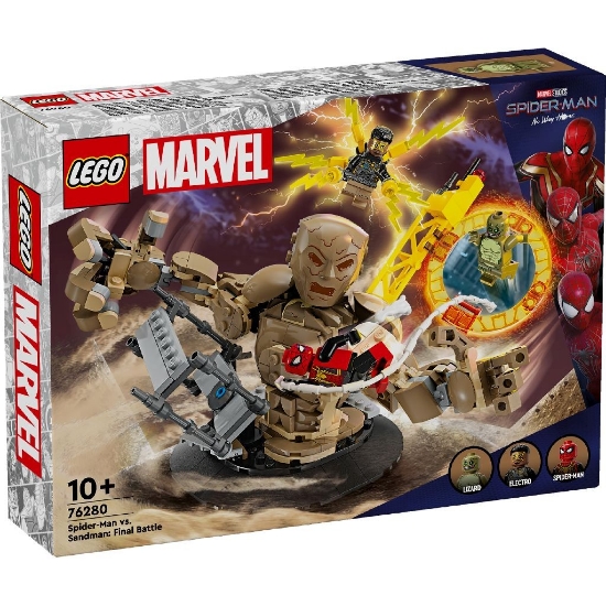 Imagine LEGO SUPER HEROES OMUL PAIANJEN VS SANDMAN BATALIA FINALA 76280