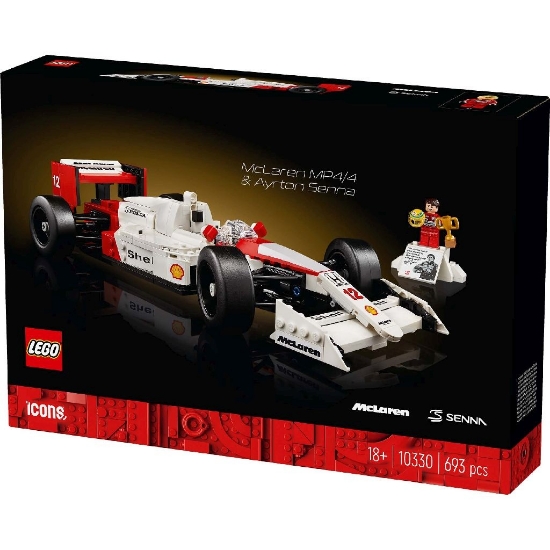 Imagine Lego Icons McLaren MP4/4 și Ayrton Senna 10330