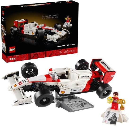 Imagine Lego Icons McLaren MP4/4 și Ayrton Senna 10330