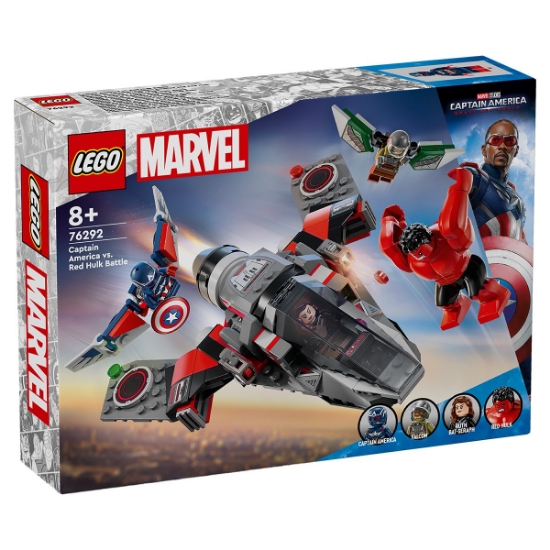 Imagine LEGO MARVEL SUPER HEROES BATALIA DINTRE CAPITANUL AMERICA SI HULK ROSU 76292