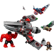 Imagine LEGO MARVEL SUPER HEROES BATALIA DINTRE CAPITANUL AMERICA SI HULK ROSU 76292