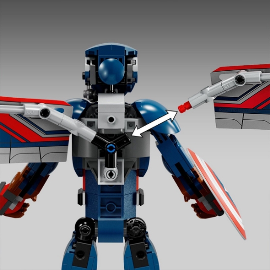 Imagine LEGO SUPER HEROES FIGURINA DE CONSTRUCTIE CAPITANUL AMERICA 76296