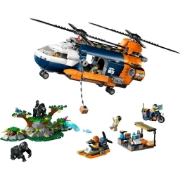 Imagine LEGO CITY ELICOPTERUL UNUI EXPLORATOR AL JUNGLEI LA TABARA DE BAZA 60437