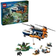 Imagine LEGO CITY ELICOPTERUL UNUI EXPLORATOR AL JUNGLEI LA TABARA DE BAZA 60437